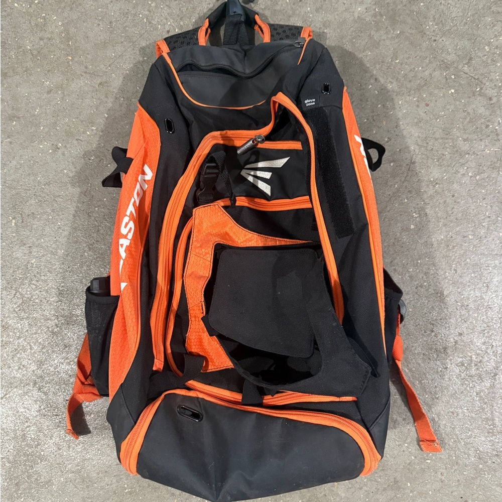 Easton Black and Orange Kids baseball softball  Backpack